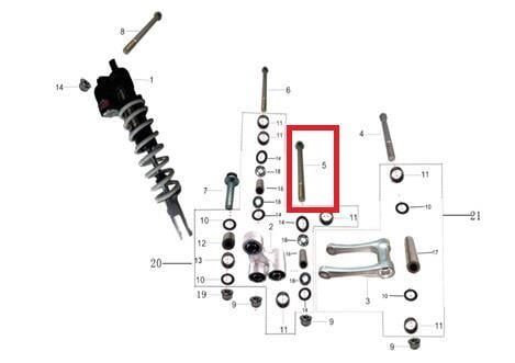 Kayo Kt 250 Arka Salıncak Mili 2 B7