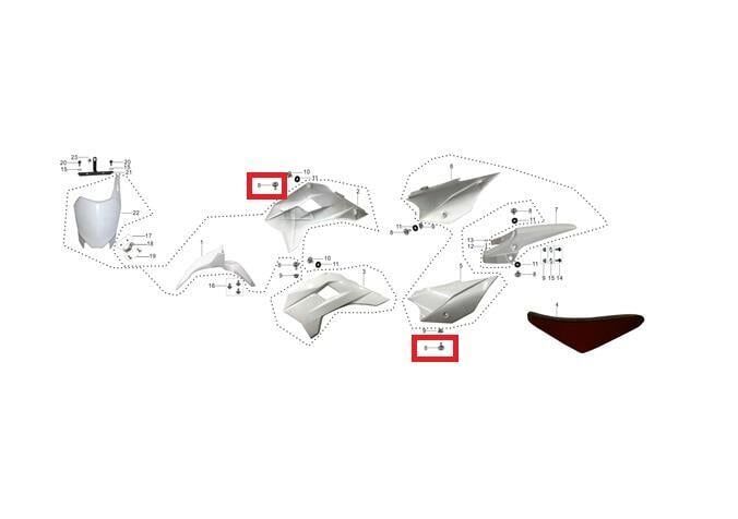 Kayo Tt 190 R Yan Kapak Civatası E3