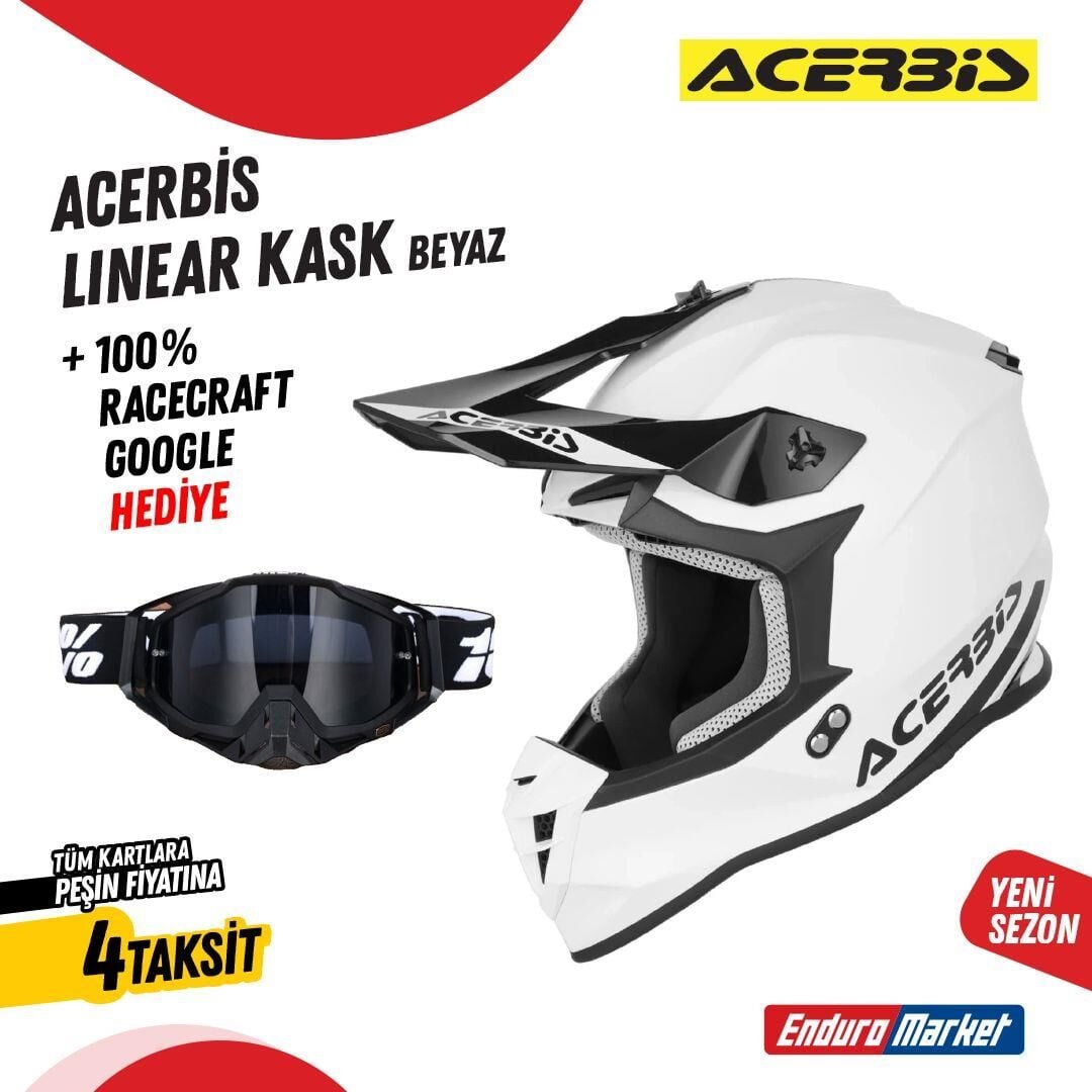 Acerbis Lınear Solıd Kask 22.06 Beyaz
