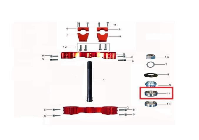 Kayo Tt 140 Tt190 R Üst Rulman