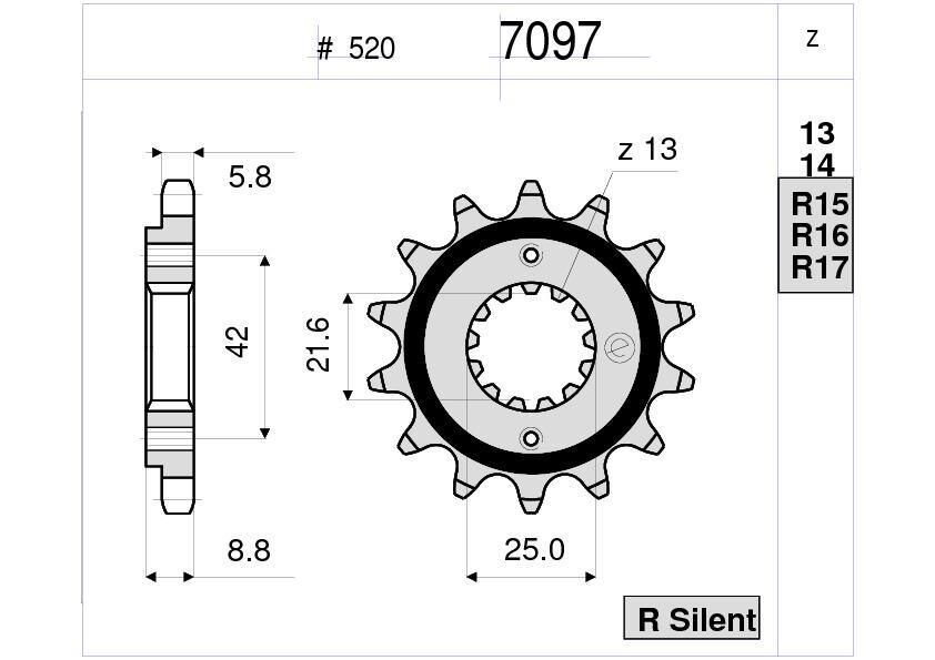 Kawasakı 250 Elımınat Ognıbene Ön Dişli 13T