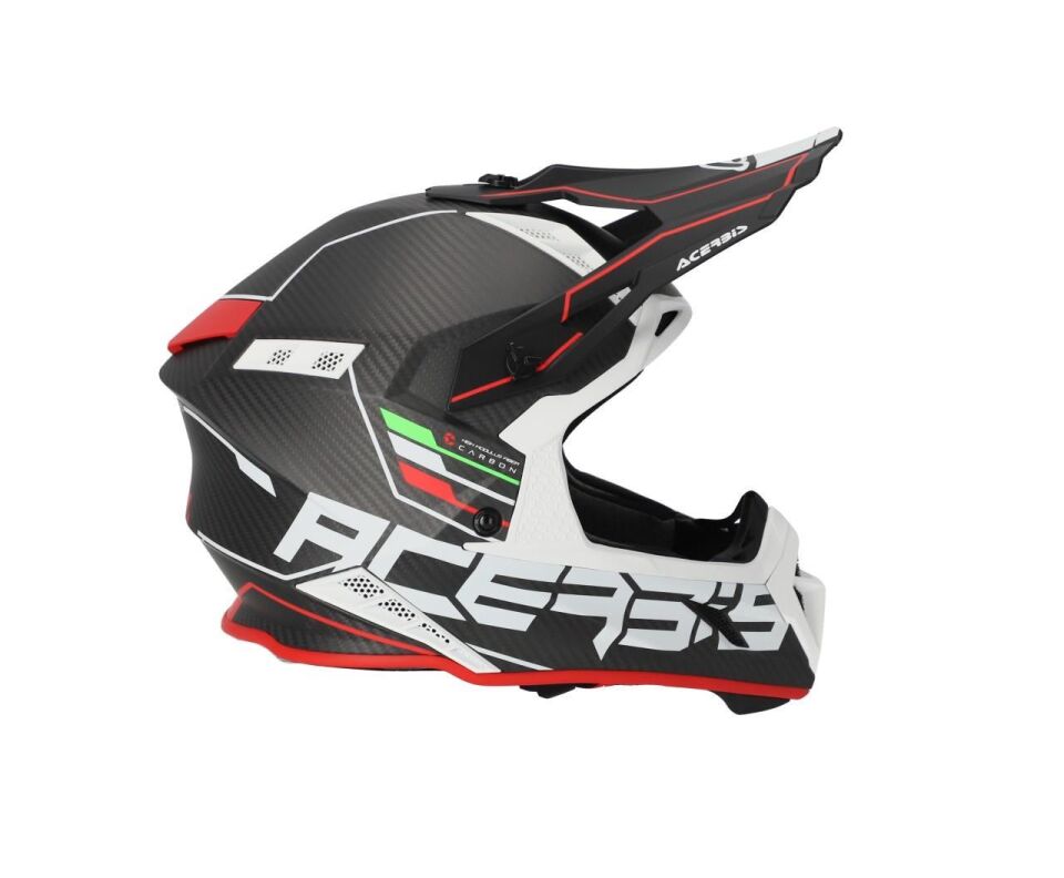 Acerbis Steel Carbon 22-06 Kask Siyah Beyaz