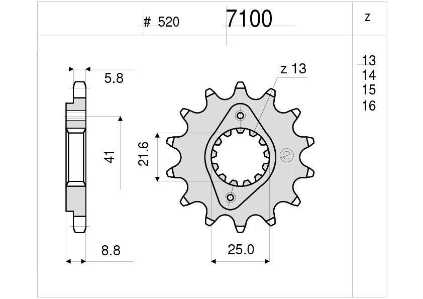 Honda 600 Xr-R Ognıbene Ön Dişli 13T