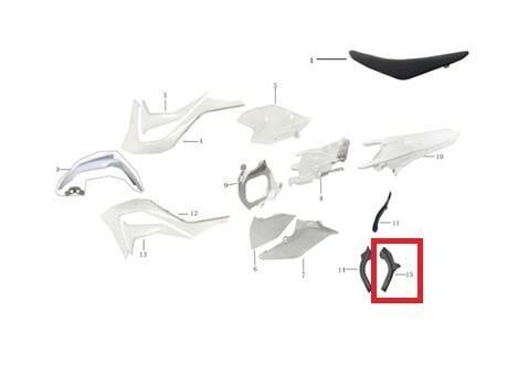 Kayo Kt 250 - Yuki Şasi Sağ Kapak A8-A9