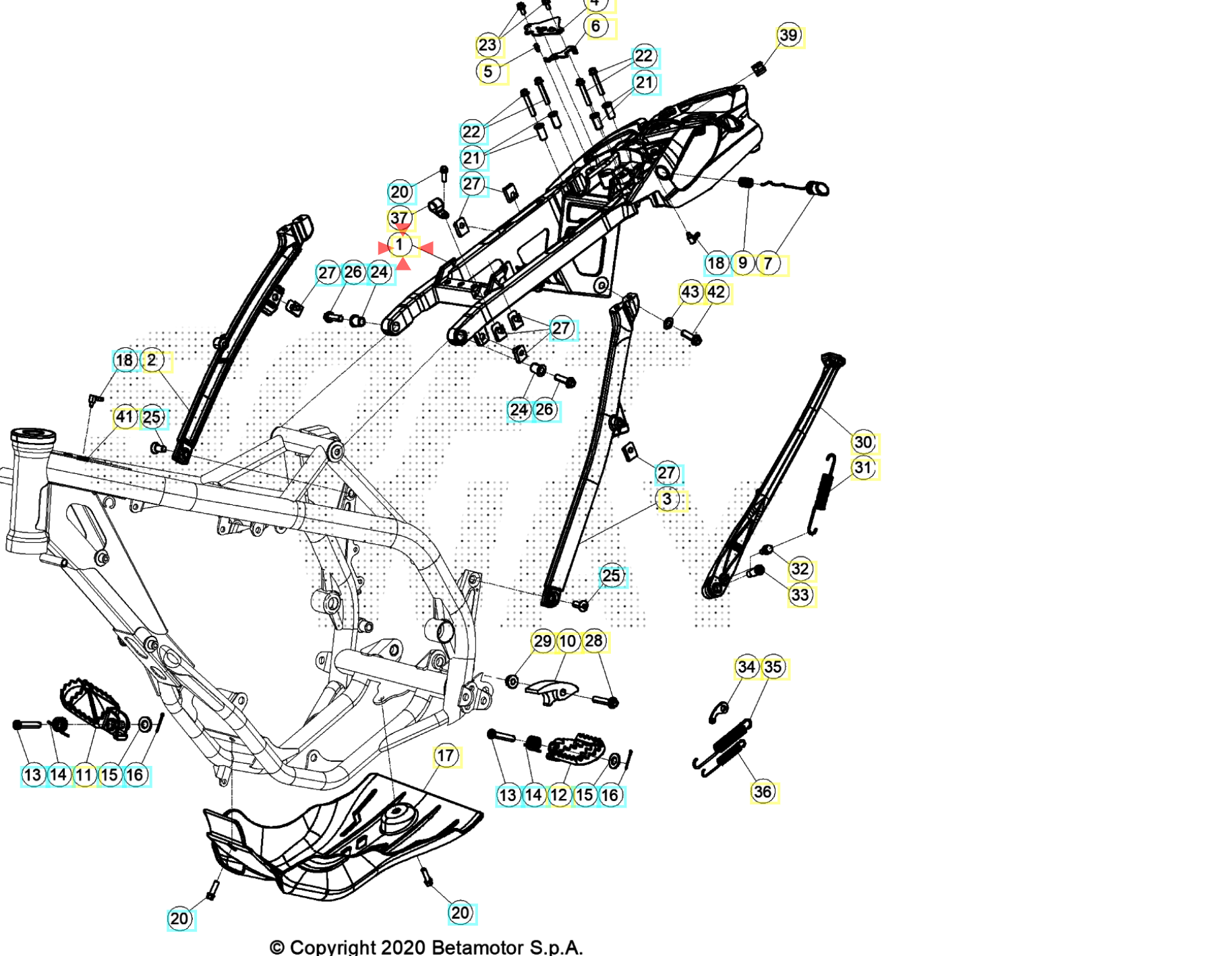 X-Trainer My23 Kuyruk Şasesi Siyah Beta Orj Yp