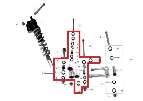 Kayo Kt 250 Arka Salıncak Üçlü Bağlantı C6