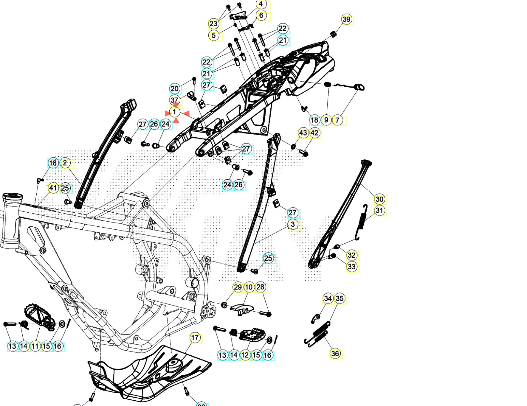 X-Trainer 20-22 Kuyruk Şasesi Beyaz Beta Orj Yp