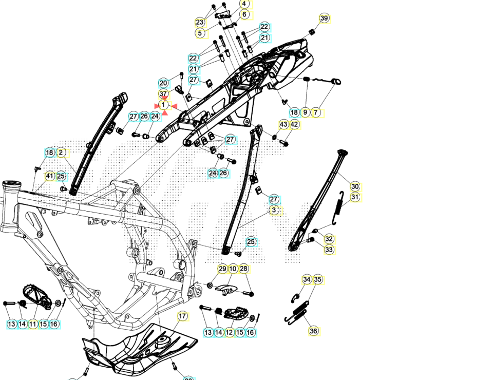 X-Trainer 20-22 Kuyruk Şasesi Beyaz Beta Orj Yp