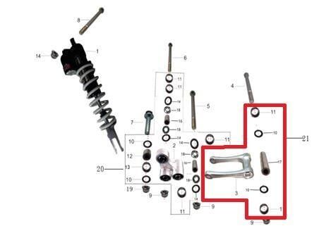 Kayo Kt 250 Arka Salıncak U Tipi Bağlantı B8