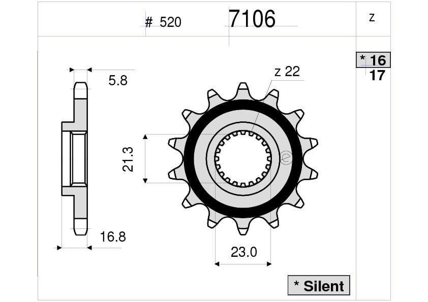 Yamaha Ognıbene Ön Dişli 16T