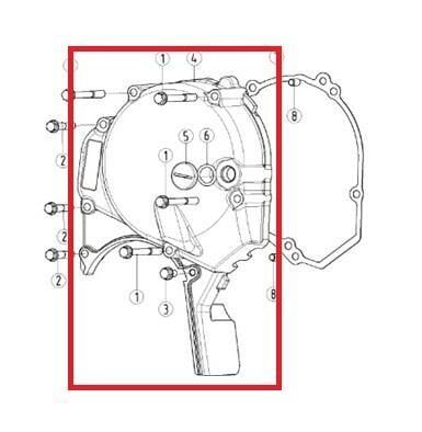 Kayo Kt 250 - Yuki Krank Kutusu Kapağı Sol C9