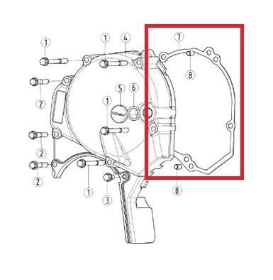 Kayo Kt 250 - Yuki Krank Kutusu Kapağı Sol Contası E1