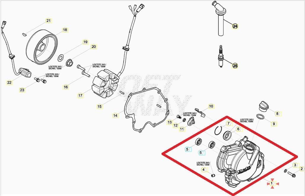 Flywheel Cover - Complete Rr 4 T Beta Orj Yp