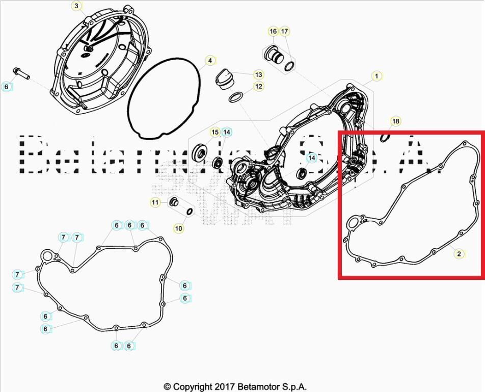 Gasket Clutch Cover Beta Orj Yp