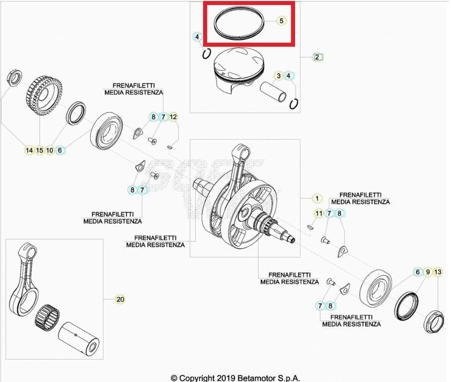 Pıston Rıng Set D.95Mm Beta Orj Yp