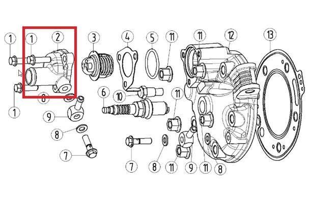 Kayo Kt 250 - Yuki Termostat Gövdesi A1