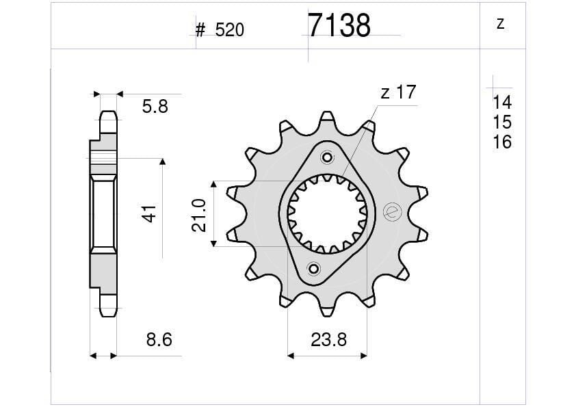 Honda Xr Ognıbene Ön Dişli 15T
