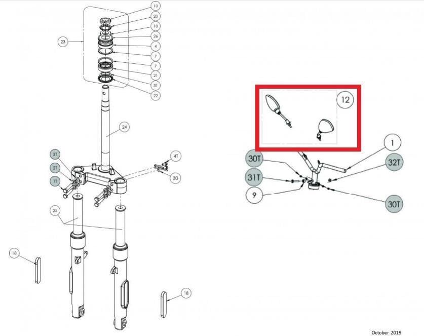 Torrot Muvı Ayna Seti