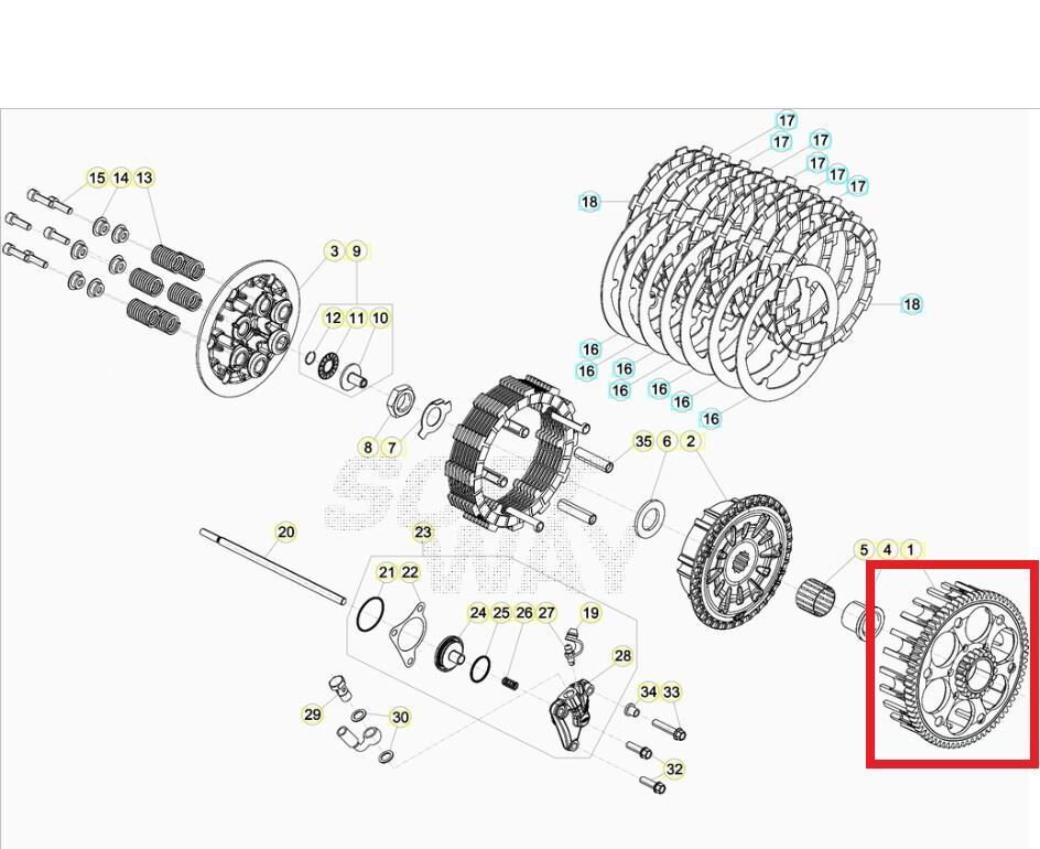 Clutch Gear Beta Orj Yp B3-1