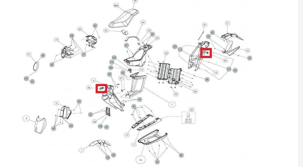 Torrot Muvı Kontak Seti