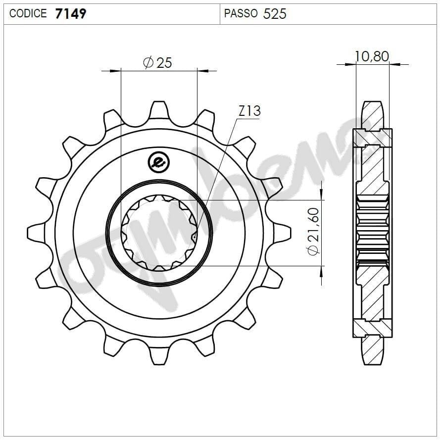 Yamaha 850 Tdm 97 Ognıbene Ön Dişli 15T