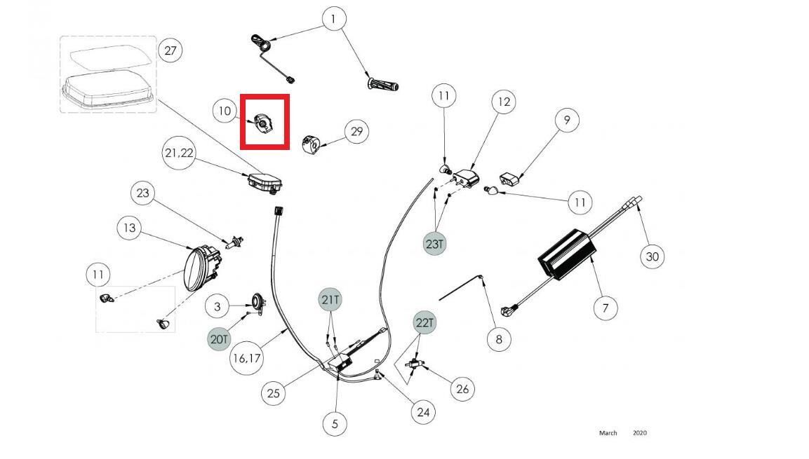 Torrot Muvı Sağ Kontrol Paneli