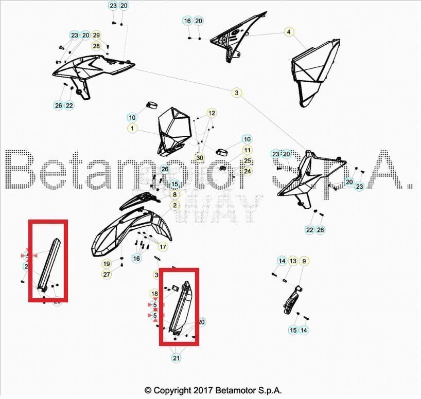 Beta Rr 17-18 X-Trainer 17-26 Ön Amortisör Plastiği Beyaz Beta Orj Yp