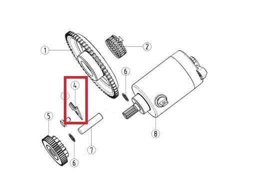 Kayo Kt 250 - Yuki Marş Motor Dişli Plakası A1
