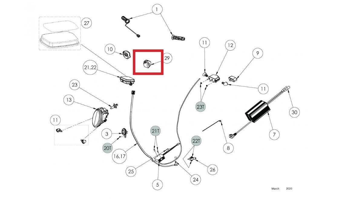 Torrot Muvı Sol  Kontrol Paneli