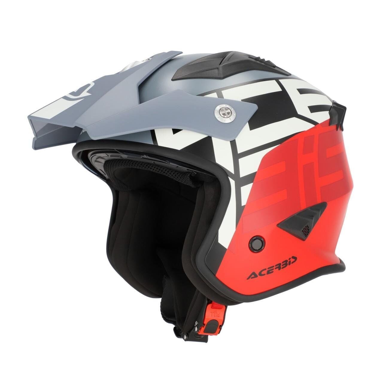 Acerbis Jet Arıa Sport Kask Gri Kırmızı