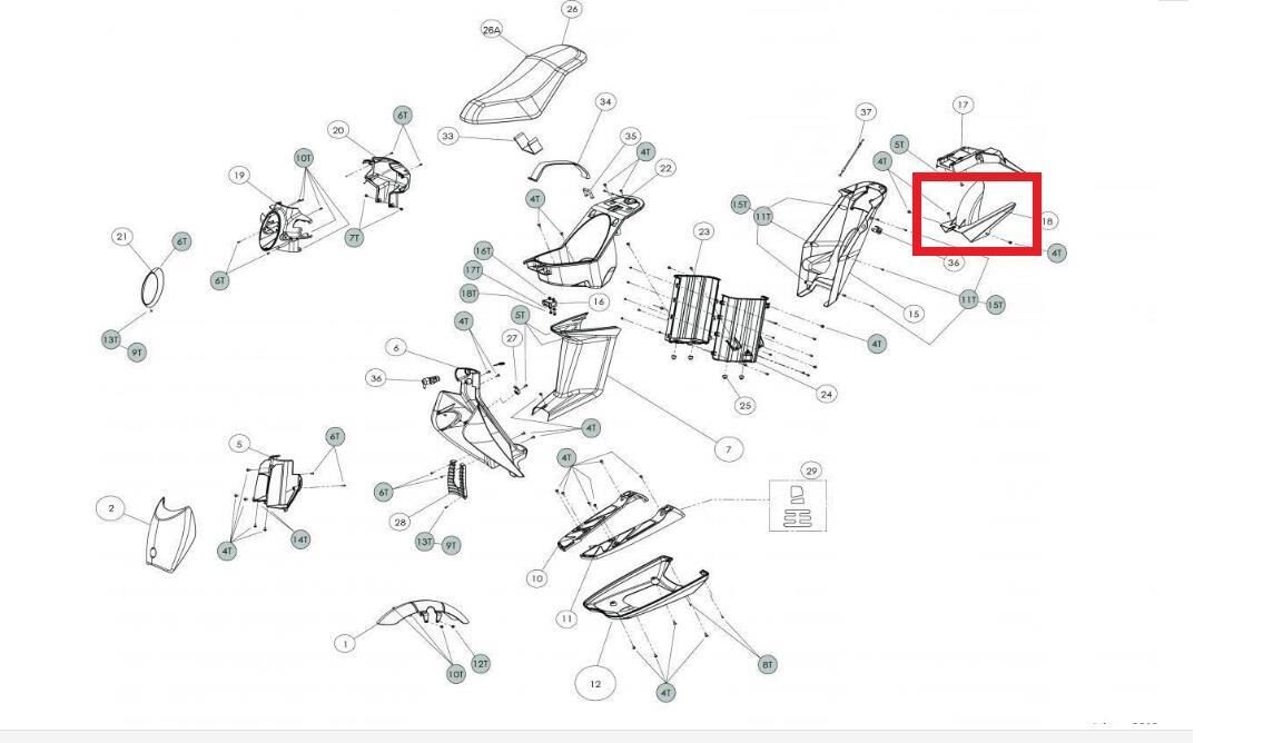 Torrot Muvı Arka Çamurluk