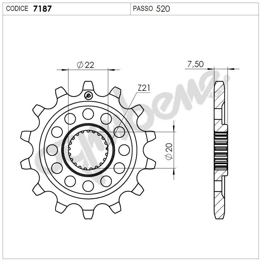 Honda 250 Ognıbene Ön Dişli 13T