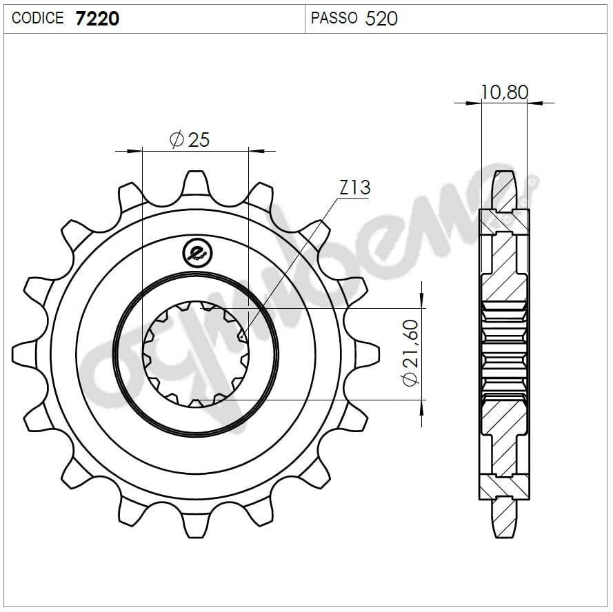 Yamaha 600 Ognıbene Ön Dişli 16T