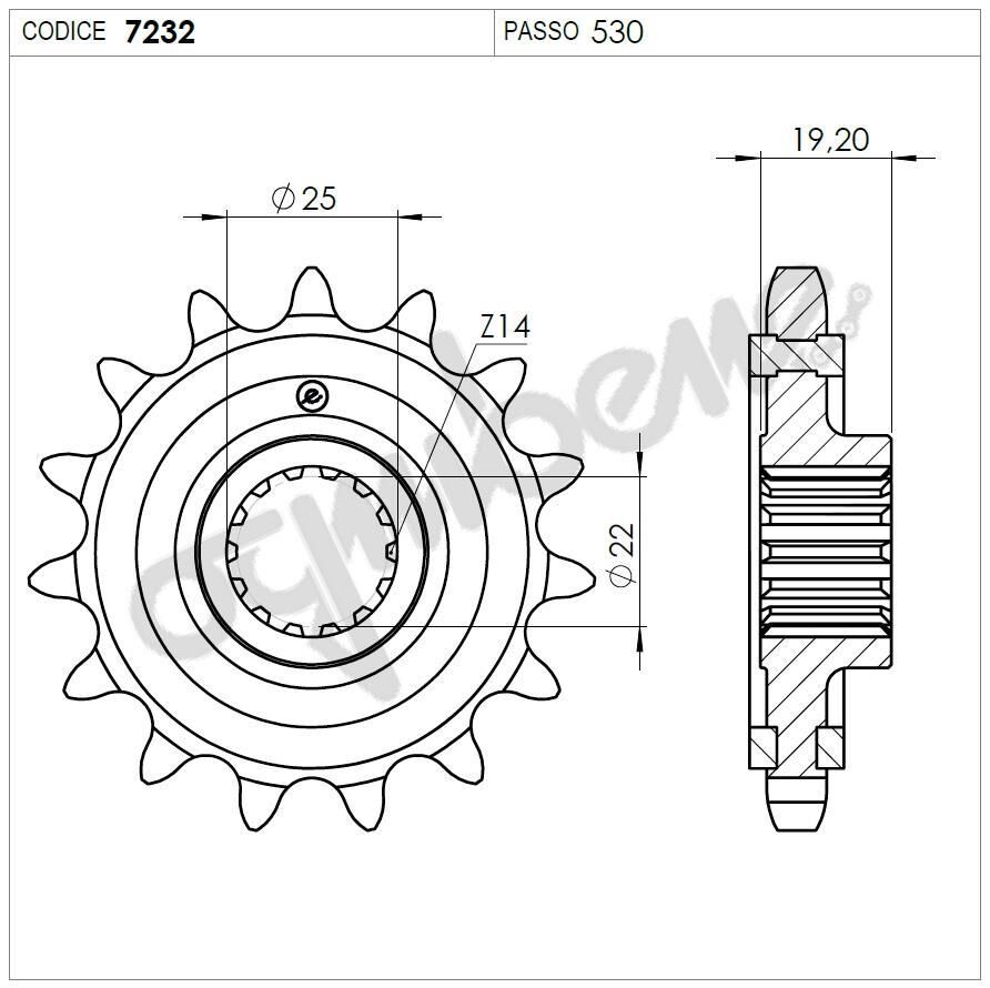 Ducatı 1200 Ognıbene Ön Dişli 14T