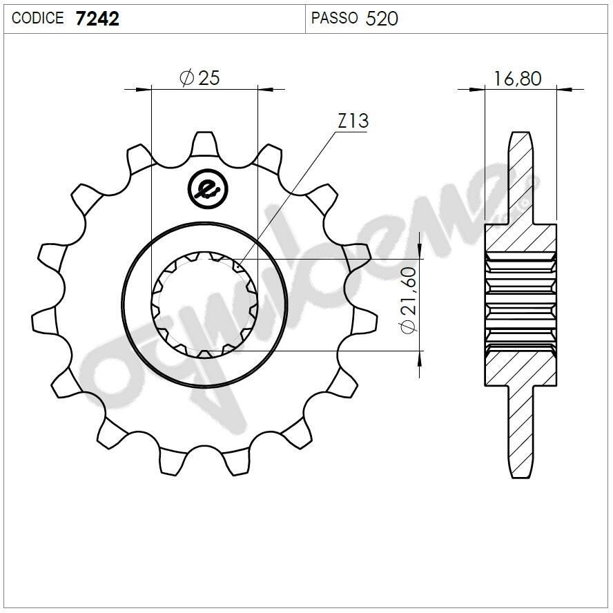 Honda Ognıbene Ön Dişli 16T