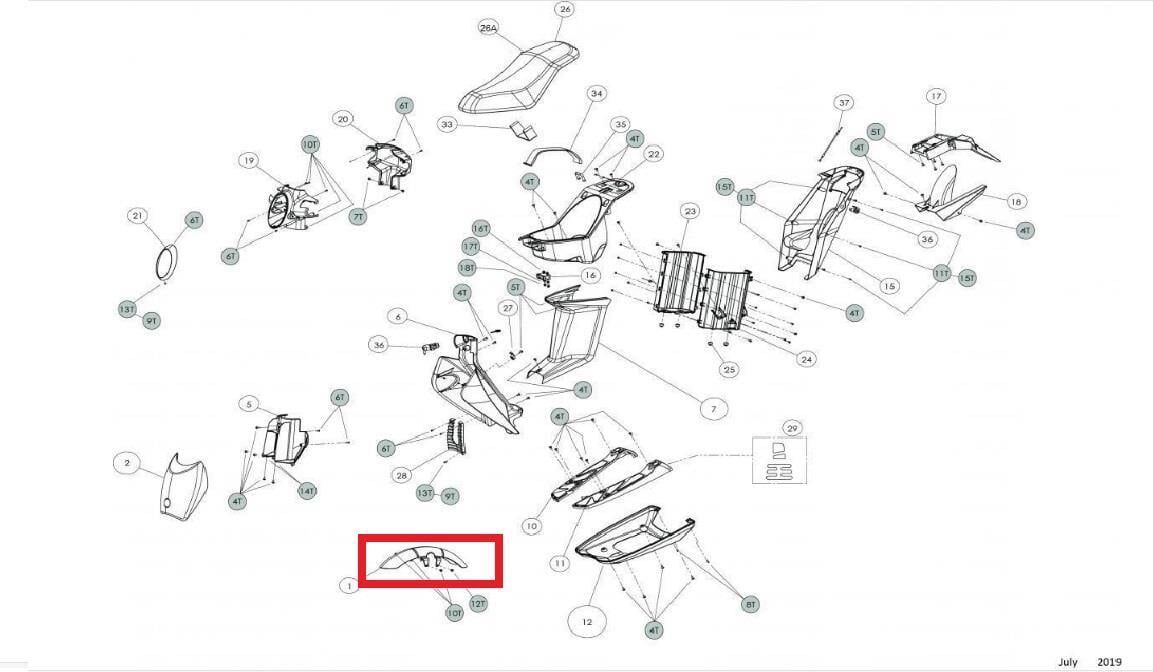 Torrot Muvı Ön Çamurluk