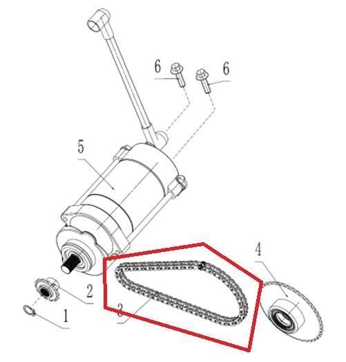 Kayo Tt 190 R Marş Zinciri A1