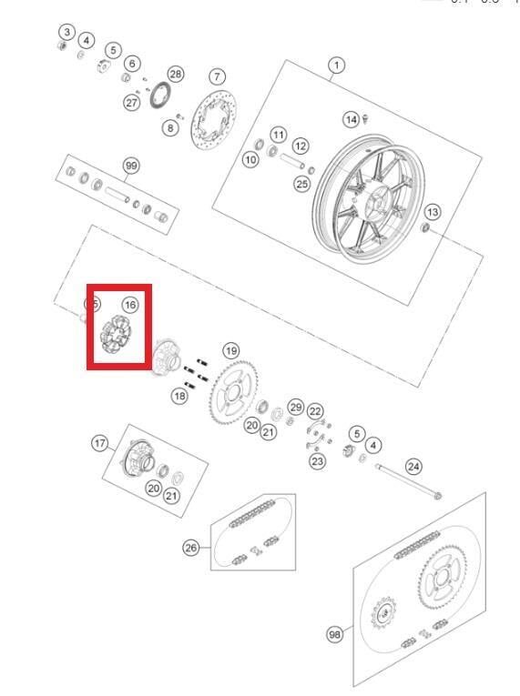 Dampıng Rubber Ktm Orj Yp