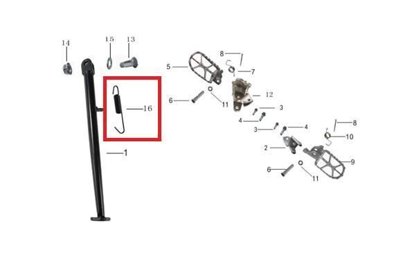 Kayo Kt 250 Yan Sehpa Yayı B8