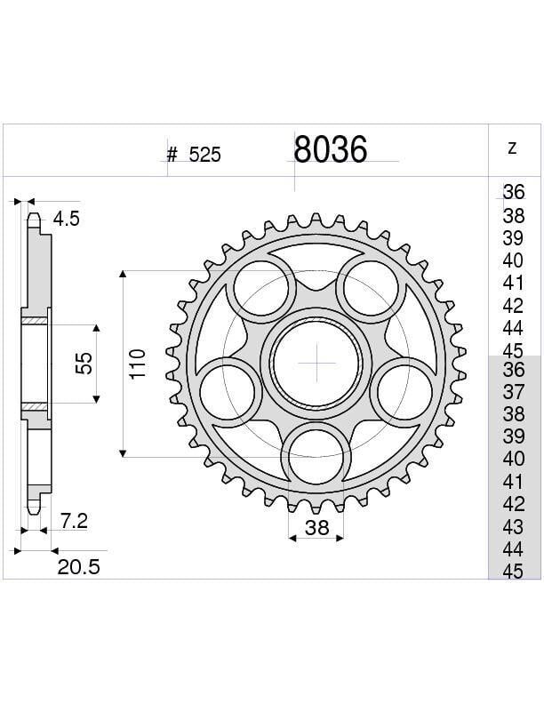 Ducatı 916 5/8 Ognıbene Arka Dişli 40T