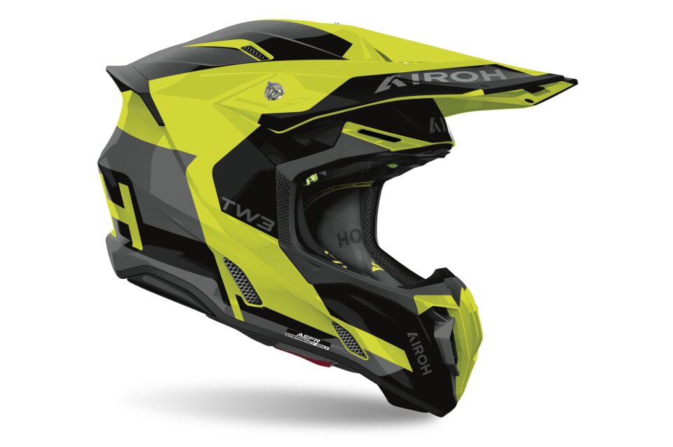 Airoh Twist 3 Fancy Sarı Glos Motosiklet Kaskı