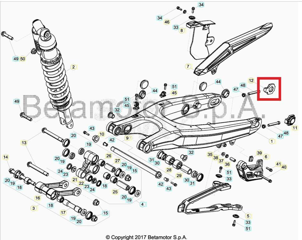 Rıght Chaın Tıghtener Rr Beta Orj Yp B11-1