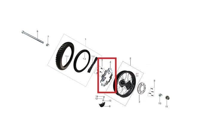 Kayo Tt 190 R Arka Fren Diski