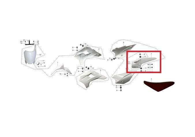 Kayo Tt 190 R Arka Çamurluk