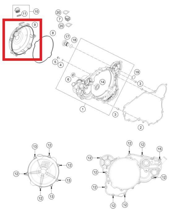 Outer Clutch Cover Ktm Orj Yp