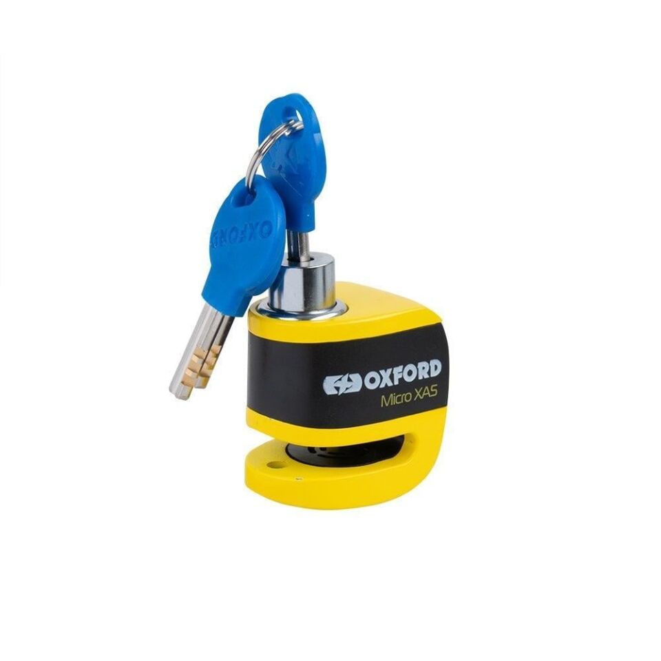 Oxford Mıcro Xa5 Alarmlı Disk Kilidi Sarı