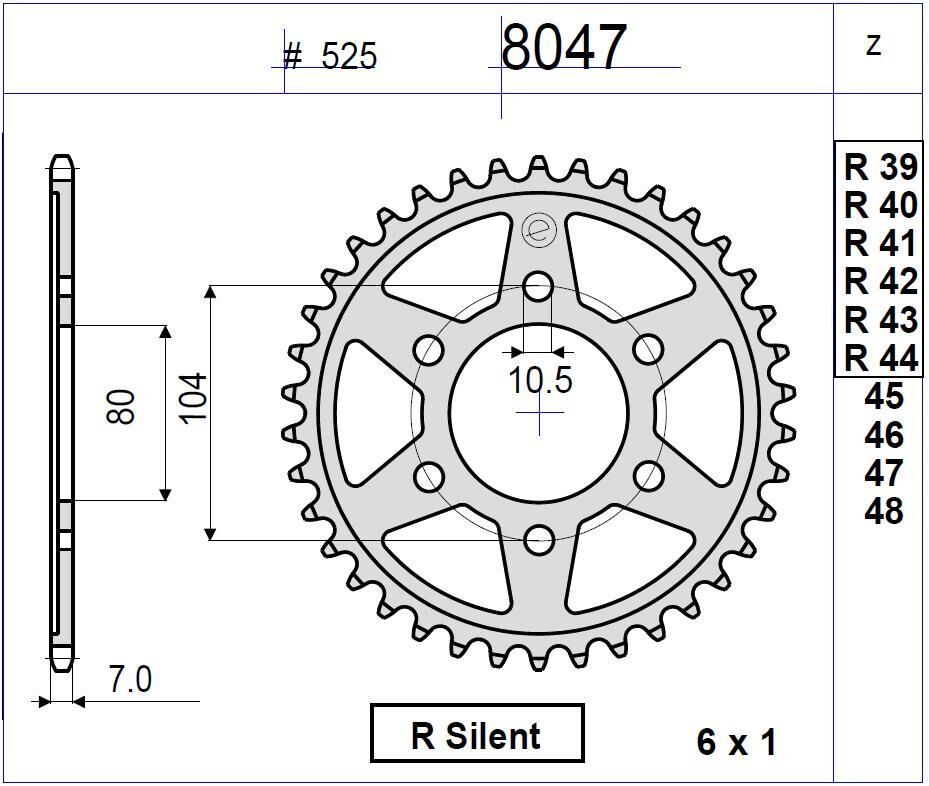 Kawasakı Zx 600 R Ognıbene Arka Dişli 46T