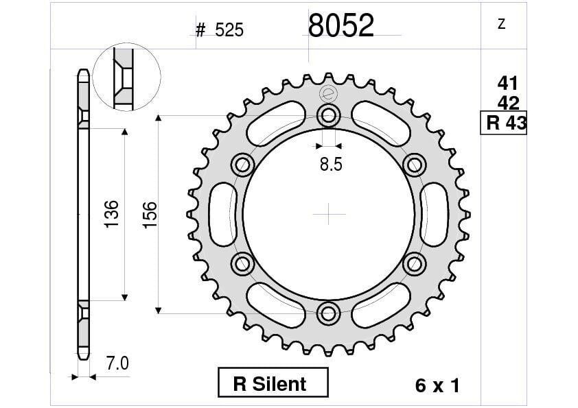 Suzukı Xf 650 Ognıbene Arka Dişli 43T