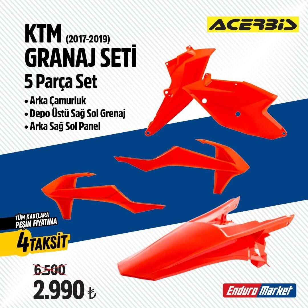 Acerbis Ktm Exc 17-19 Grenaj Turuncu