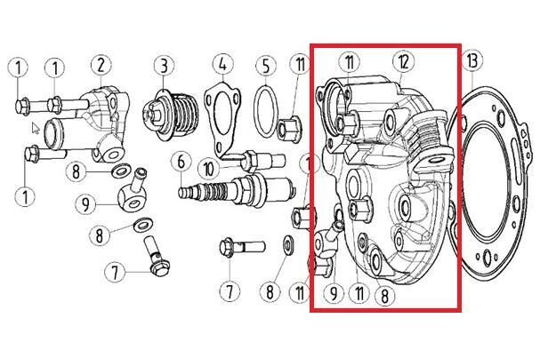 Kayo Kt 250 - Yuki Silindir Kapağı C4